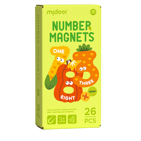 Number Magnets: Fruits & Vegetables 26pc