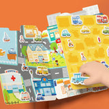 Reusable Jelly Sticker Set: The Bustling Traffic 30pc
