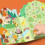 The Busy Animal Town: Reusable Jelly Sticker Set 38pc