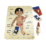 My Body Peg Puzzle: Boy 6pc English
