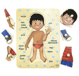 My Body Peg Puzzle: Boy 6pc English