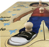 My Body Peg Puzzle: Boy 6pc English
