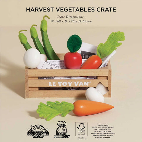 Harvest Vegetables Market Crate 10pc