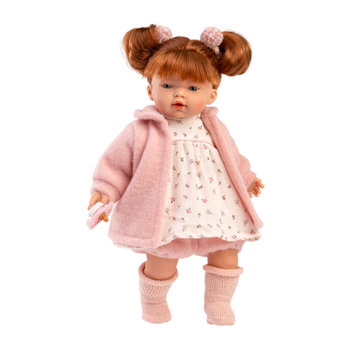 Llorens - Baby Girl Doll w Crying Mechanism & Pink Clothing: Lea 33cm