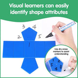 Folding 2D/3D Geometric Solids 8cm 12 shapes, 24pc
