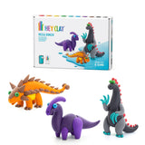 Hey Clay - Mega Dinos: Ankylosaurus, Parasaurolophus, Therizinosaurus