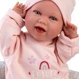 Llorens - Baby Girl with Laughing Mechanism, Clothing & Cushion: Mimi 42cm