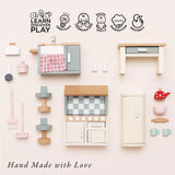 Wooden Dolls House Kitchen 20pc