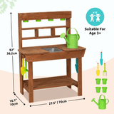 Potting Bench Mud Kitchen with Removable Sink