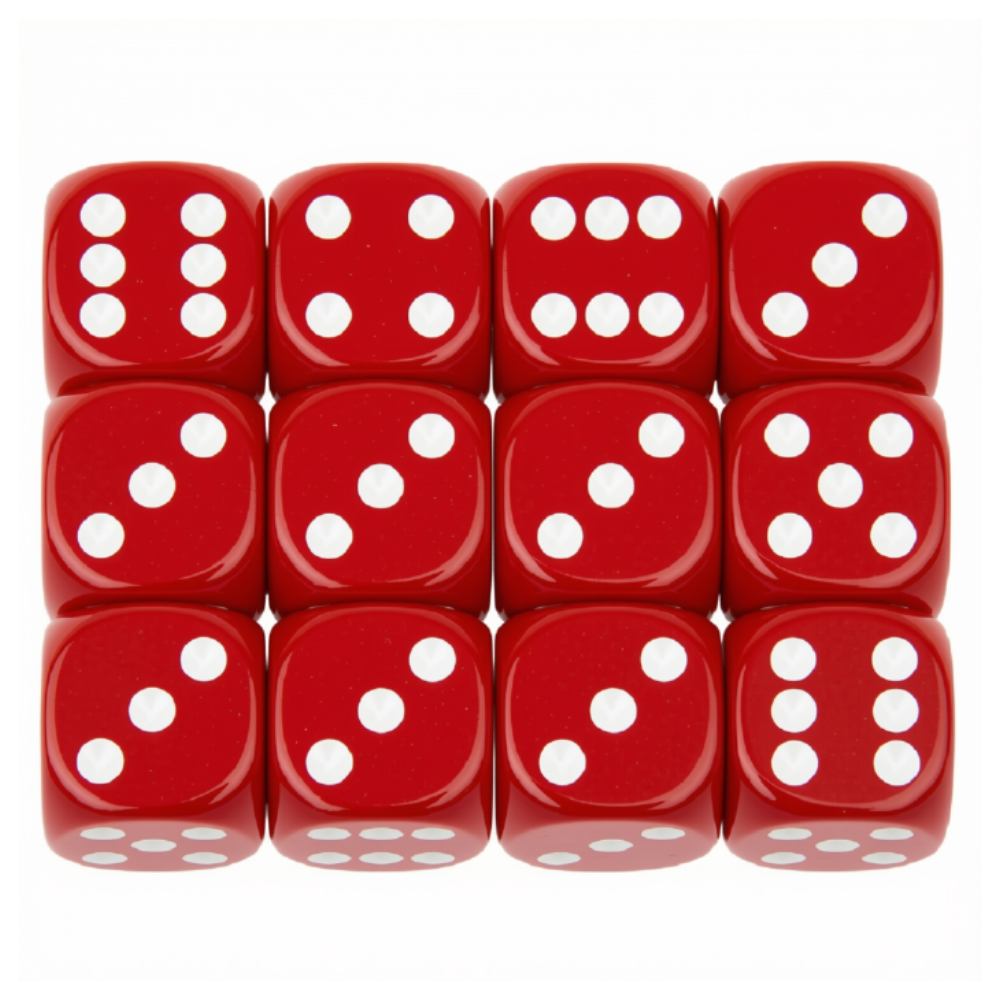 Dice Red 2cm 12pc