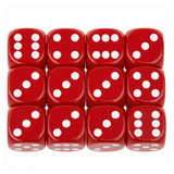Dice Red 2cm 12pc