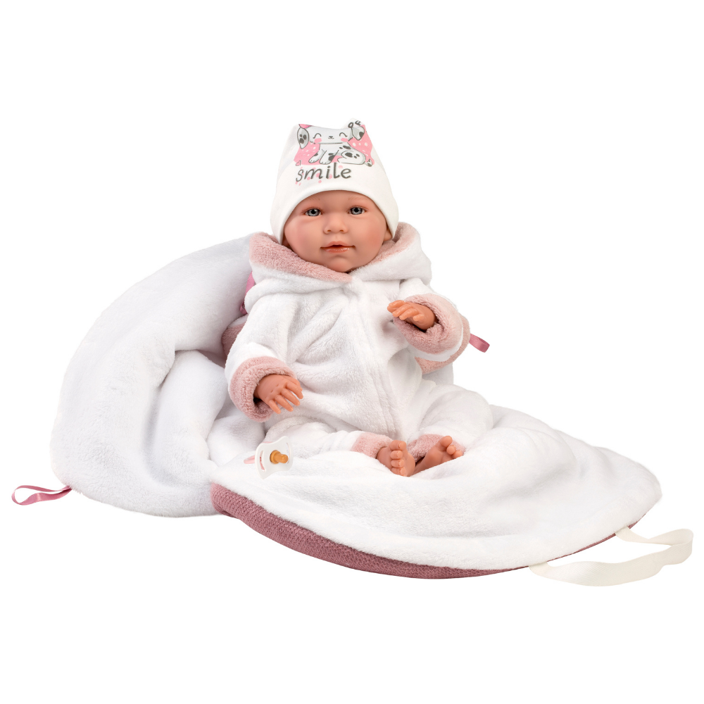 Llorens - Baby Girl Doll with Clothing & Carrycot: Mimi 42cm