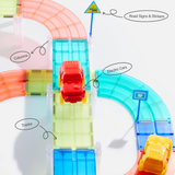 Racing Track Grooved Magnetic Tiles 115pc