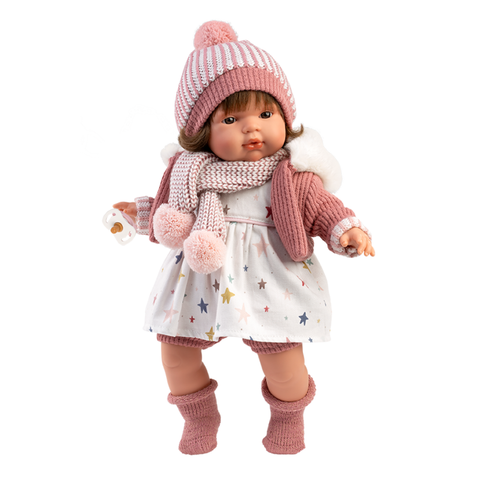 Llorens - Baby Girl Doll with Crying Mechanism & Outfit: Lola 38cm