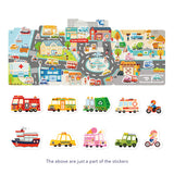The Bustling Traffic: Reusable Jelly Sticker Set 30pc