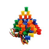 Plastic Sorting Cotton Reels and Laces: 55pc
