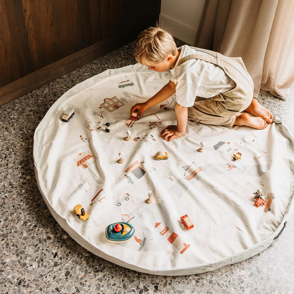 Playmat & Toy Bag: City Map 140cm