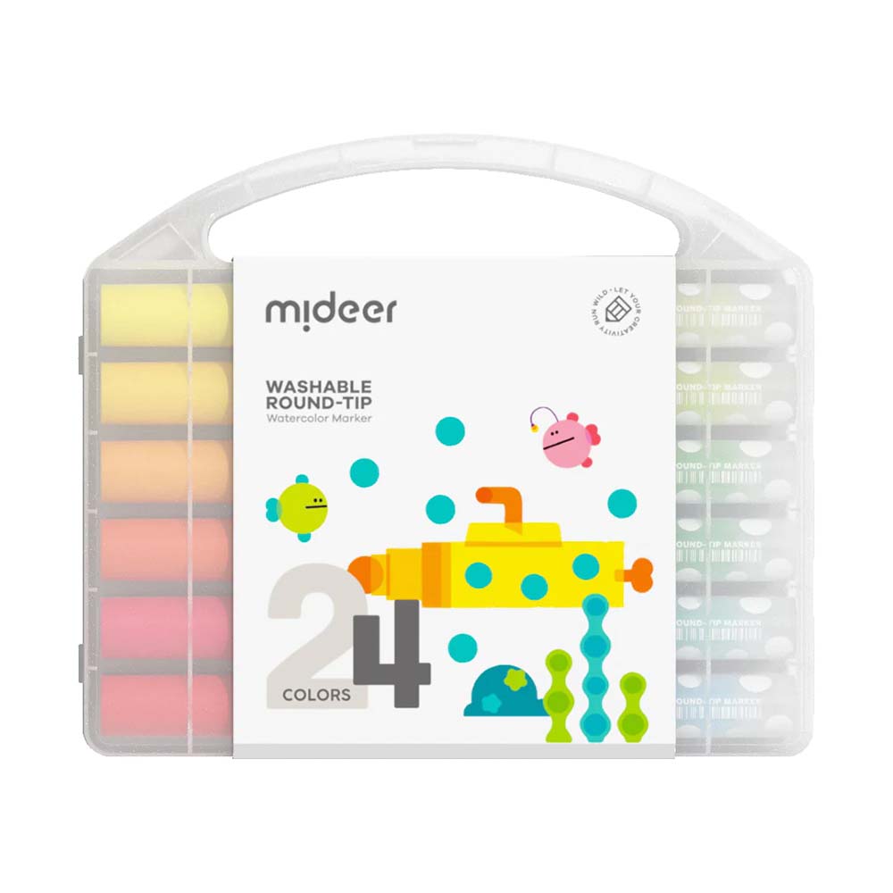 Washable Round-tip Marker: 24 Colours