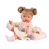 Llorens: Baby Girl Doll with Crying Mechanism, Clothing & Scarf: Joelle 38cm