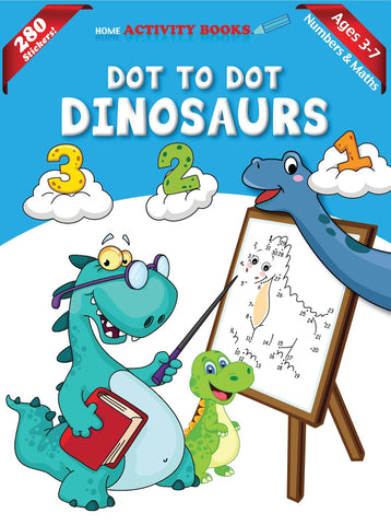 Activity Book with Stickers: Dot To Dot Dinosaurs