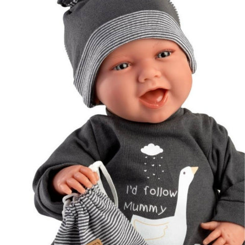 Llorens - Baby Boy Doll with Laughing Mechanism, Clothing & Bag: Mimo 42cm