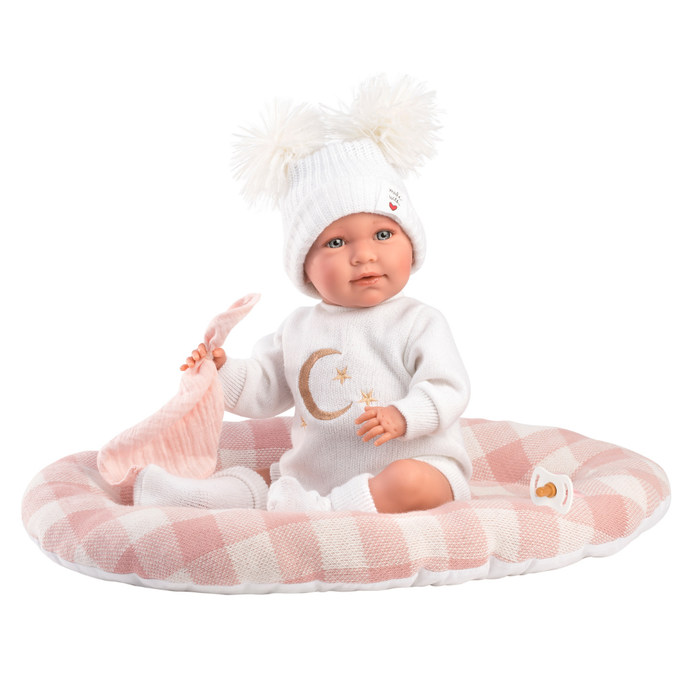 Llorens - Baby Girl Doll with Clothing & Bed Cushion: Mimi 42cm