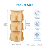Rotating Wooden Bookshelf