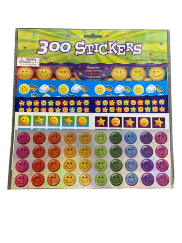 Stickers 300pc: Smiley Faces / Stars