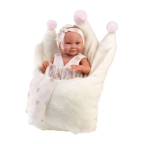 Llorens - Anatomically Correct Baby Girl Doll w Clothing & Sleepbag Nica 40cm