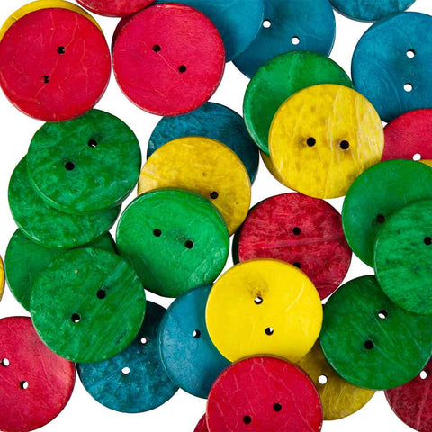 Coconut Shell Buttons 100pc 30mm