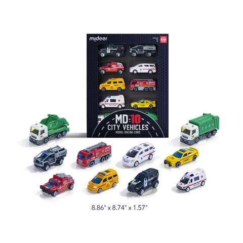 Alloy Racing Cars: City Vehicles 10pc