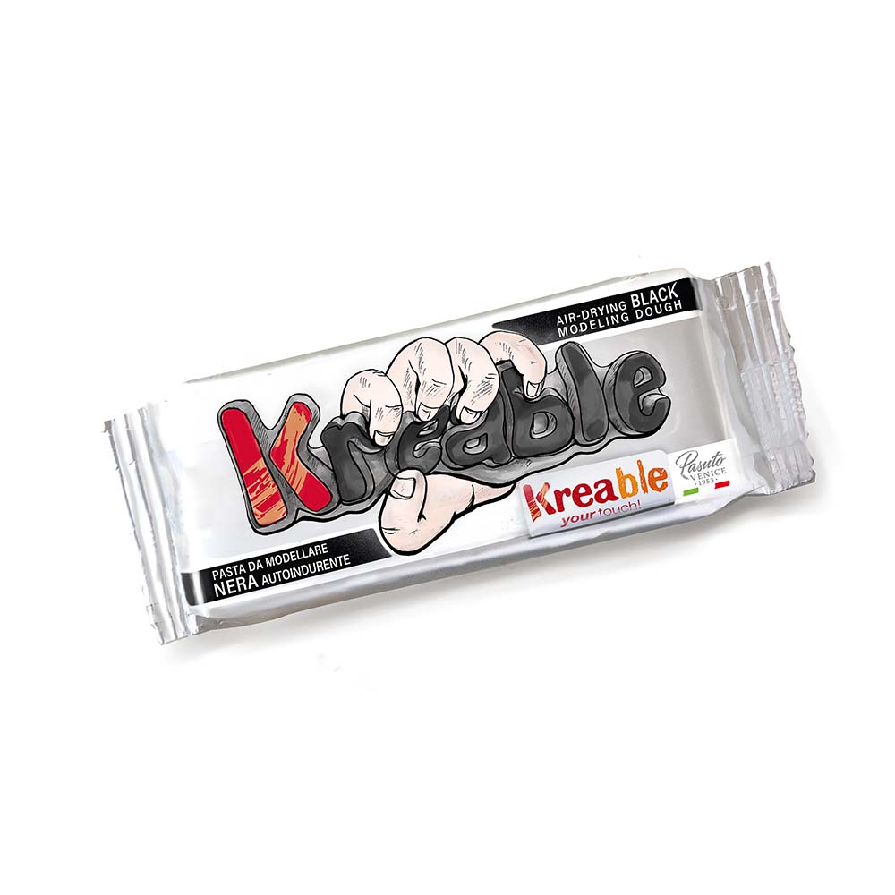 Kreable Air Drying Black Modeling Dough 500g