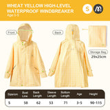 Waterproof Raincoat: Wheat Yellow Small