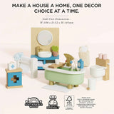 Wooden Dolls House Bathroom 19pc