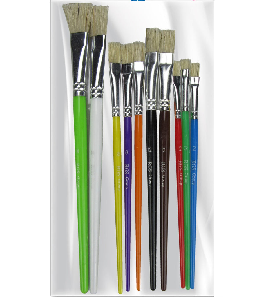 Flat Paintbrush Set 10pc