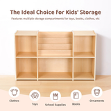Montessori Bookshelf and Toy Storage Organizer with Book Rack