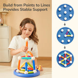 Rainbow Magnetic Sticks 60pc
