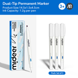 Dual-Tip Permanent Marker 3pc