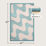 Hakuna Matte Cloud Soft Children’s Carpet: Waves 1.7 x 1.2m