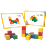 Wooden Cubes Colour 20mm + Activity Cards 136pc