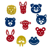 Animal Face Mask Stencils 10pc