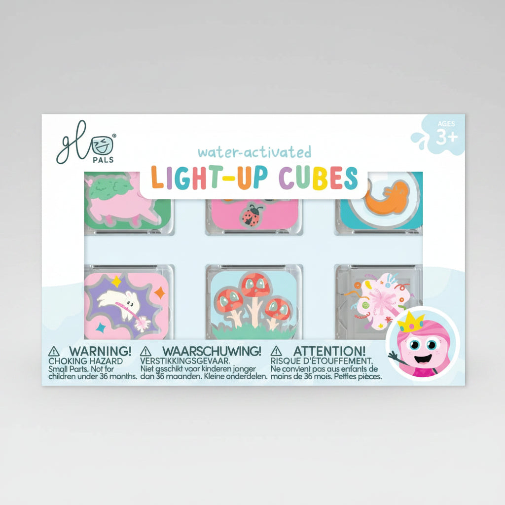 Glo Pals: Water Activated Light-Up Cubes - Princess Ida 6pc