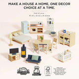 Wooden Dolls House Child's Bedroom 24pc