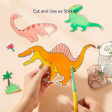 Adhesive Colouring Scroll: The Amazing Dinosaurs