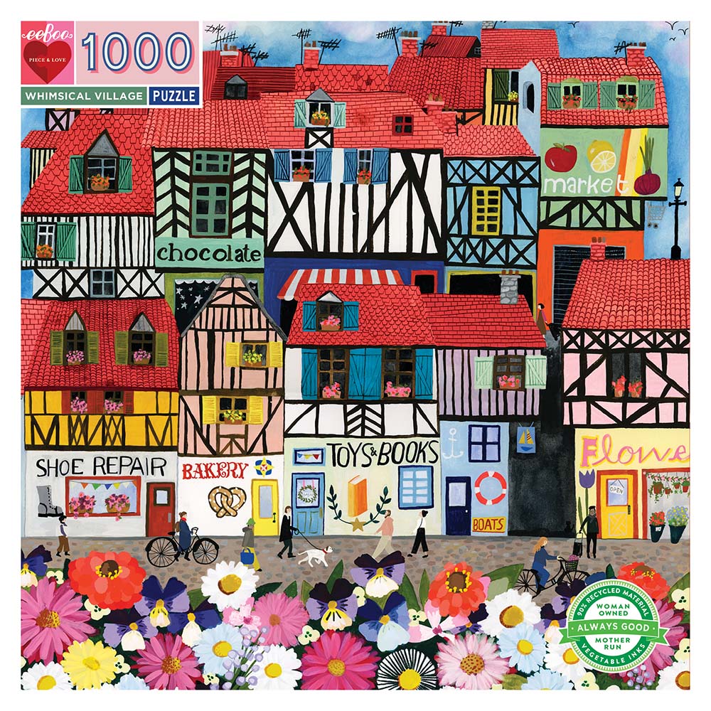 Whimsical Village Puzzle 1000pc