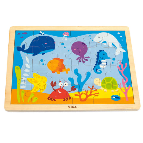 Framed Wooden Puzzle: Ocean 24pc