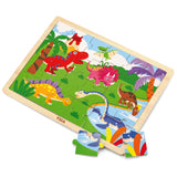 Framed Wooden Puzzle: Dinosaurs 24pc