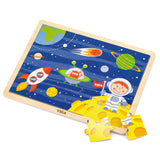 Framed Wooden Puzzle: Space Travel 24pc