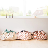 Playmat & Toy Bag: Stripes Pink 140cm
