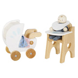 Dolls House Nursery & Baby Set 5pc
